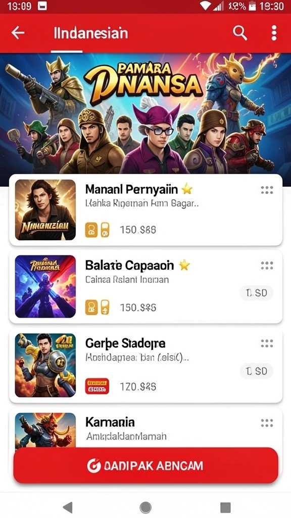 qqnusa - Screenshot menampilkan aksi pertempuran melawan monster yang menantang.